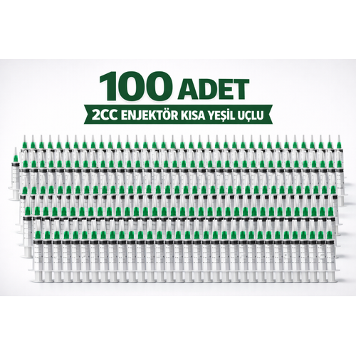 2CC Enjekt�r Ye�il U�lu Steril ��r�nga