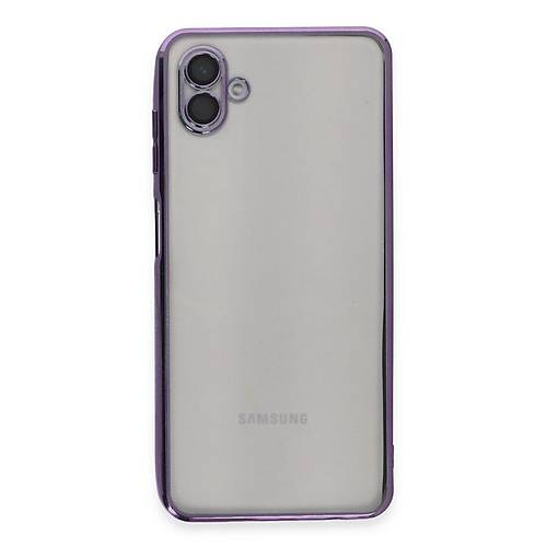 Galaxy A04 K�l�f Razer Lensli Silikon - Mor