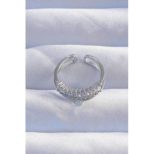 Pirin� G�m�� Renk Sedefli Zirkon Ta�l� Su Yolu Model 2li G�r�n�m Ayarlanabilir Y�z�k