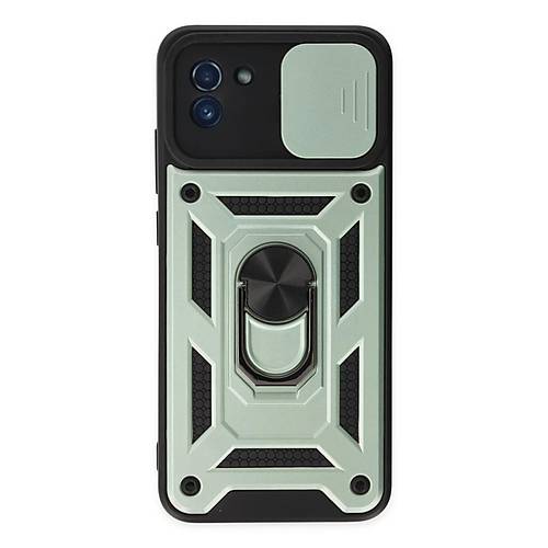 Galaxy A03 K�l�f Pars Lens Y�z�kl� Silikon - Ye�il