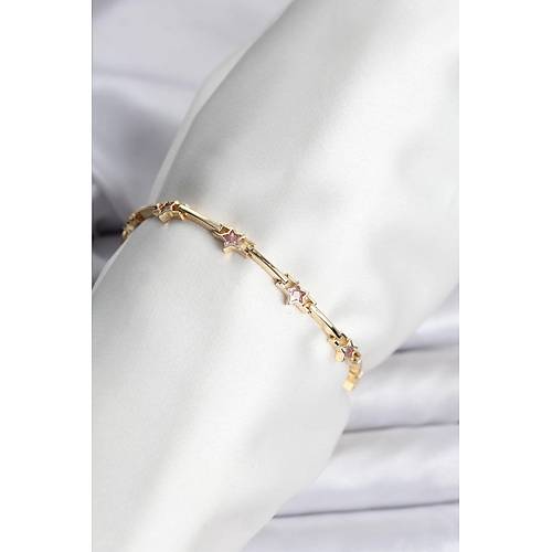 Y�ld�z Model Gold Renk Pirin� Bileklik