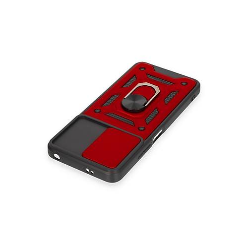 Redmi Note 12 4G K�l�f Pars Lens Y�z�kl� Silikon - K�rm�z�