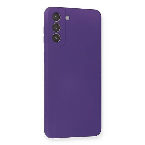 Galaxy S21 Plus K�l�f Nano i�i Kadife Silikon - Mor
