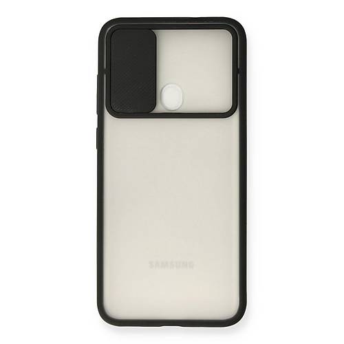Galaxy A11 K�l�f Palm Buzlu Kamera S�rg�l� Silikon - Siyah