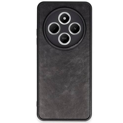 Redmi 14C K�l�f Aras Deri Kapak - Siyah