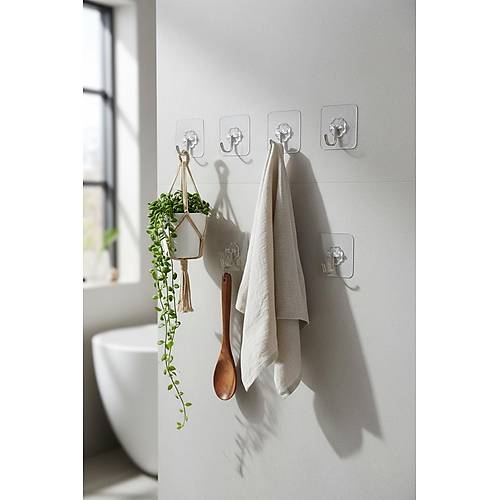 6'l� �effaf Yap��kanl� Ask� Seti & �ok Ama�l� Banyo Ve Mutfak Duvar D�zenleyici