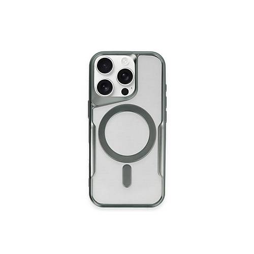 iPhone 12 K�l�f Boyi Magsafe Silikon Kapak - Ye�il