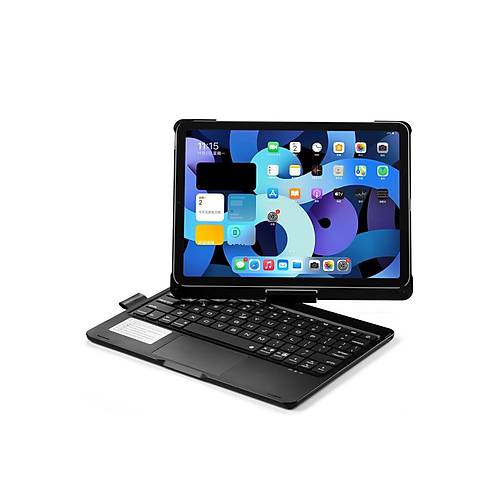 iPad Pro 11 (2021) K�l�f Magic D�nen Klavyeli Tablet K�l�f - Siyah