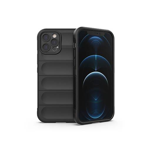 iPhone 12 Pro K�l�f Optimum Silikon - Siyah