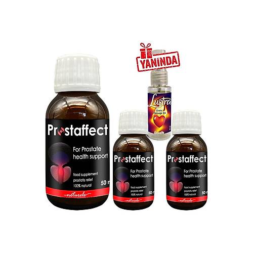 Prostaffect Erkeklere �zel 3 Adet 50 ml �urup + Yan�nda Lustra Masaj Ya��