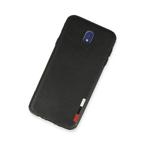 Galaxy J7 Pro / J730 K�l�f Loop Deri Silikon - Siyah