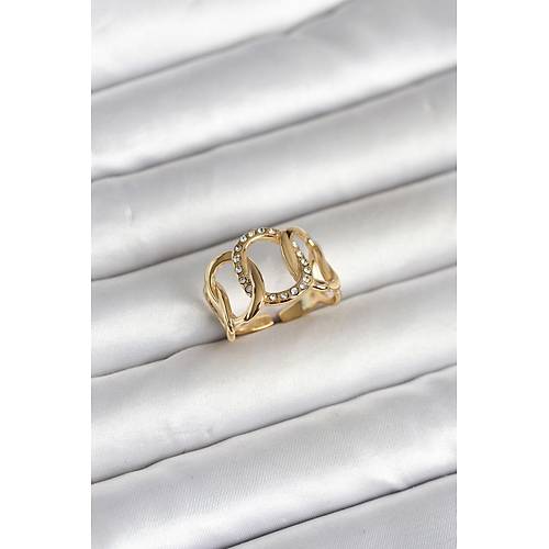 316L �elik Gold Renk Samanyolu Model Kad�n Y�z�k