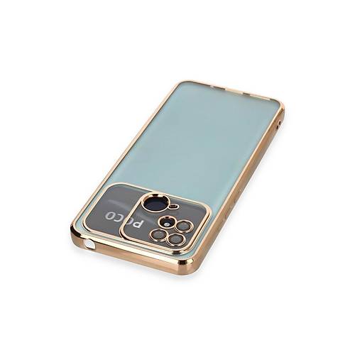 Redmi 10C K�l�f Razer Lensli Silikon - Gold
