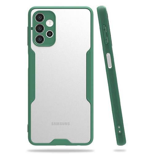 Galaxy A72 K�l�f Platin Silikon - Ye�il