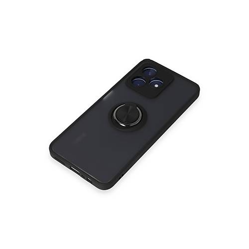 Realme C53 K�l�f Montreal Y�z�kl� Silikon Kapak - Siyah