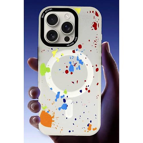 iPhone 16 Pro Max Colorful Magsafe Kapak - �effaf