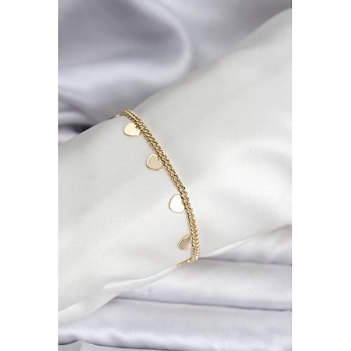 14K Gold Renk Kaplama Kalpli Model CM Kad�n Bileklik