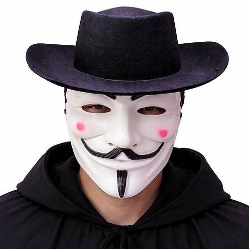 Vendetta Maske ve �apka Seti � Anonim Stil Parti Maskesi