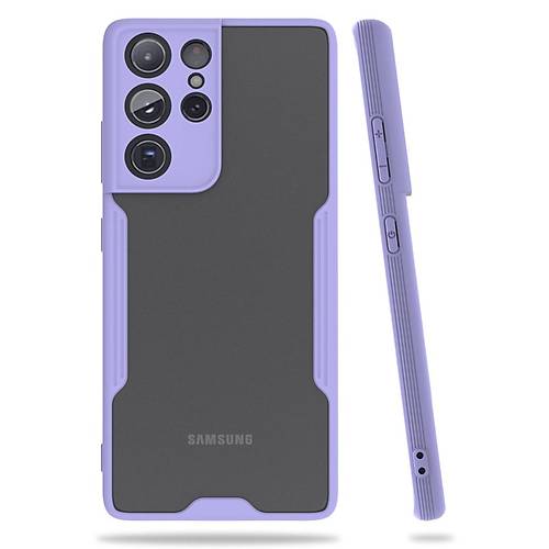 Galaxy S21 Ultra K�l�f Platin Silikon - Lila