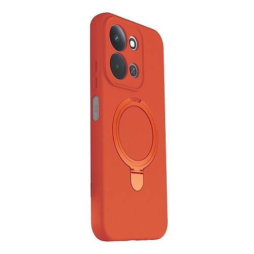 Redmi 15C 4G Regal Magsafe Standl� Kapak - Turuncu