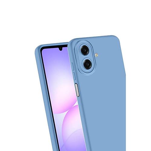 Galaxy A07 4G Nano i�i Kadife Silikon - Mavi