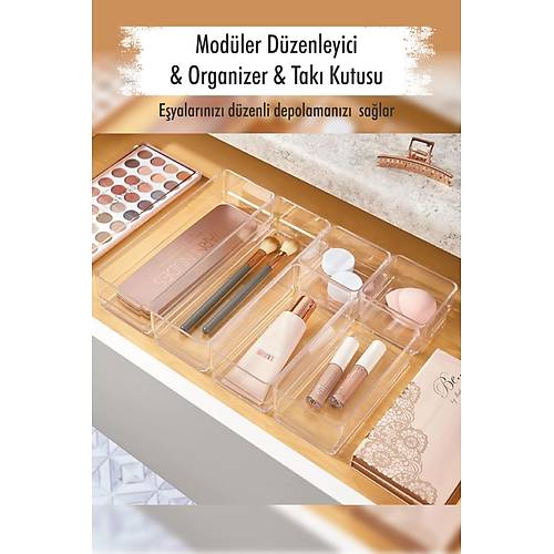 6 Par�a �ekmece i�i Mod�ler D�zenleyici & Organizer & Tak� Kutusu