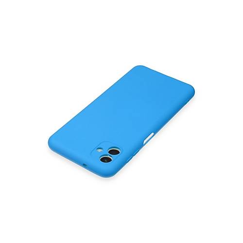 Galaxy A04E K�l�f Nano i�i Kadife Silikon - Mavi