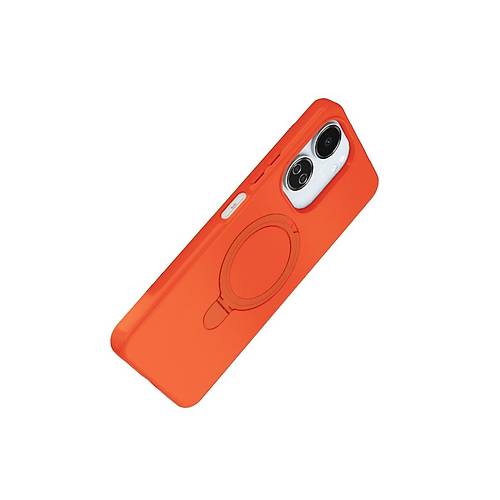 Redmi 13C Regal Magsafe Standl� Kapak - Turuncu