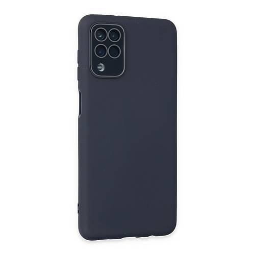 Galaxy A22 K�l�f Lansman Glass Kapak - Lacivert