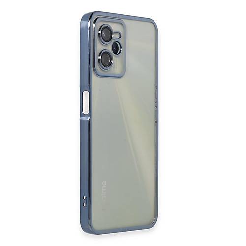 Realme C35 K�l�f Razer Lensli Silikon - A��k Mavi