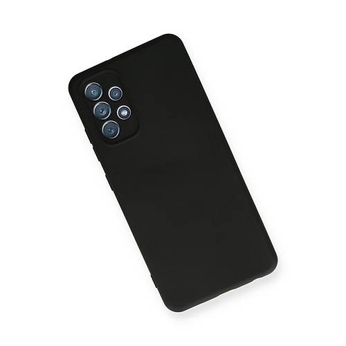 Galaxy A32 K�l�f Nano i�i Kadife Silikon - Siyah