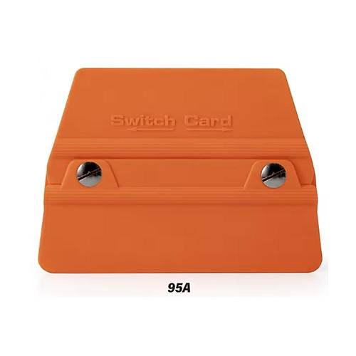 Switch Card Oval Kare Ragle PPF/TPH Cam Filmi �ekme Uygulama Aparat� Teflonlu 95A Sertlik 10x9cm Turuncu