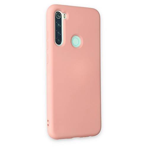 Redmi Note 8 K�l�f Nano i�i Kadife Silikon - Pudra