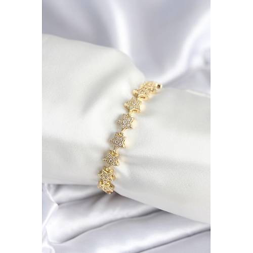 Pirin� Gold Renk Y�ld�z Model Kad�n Bileklik