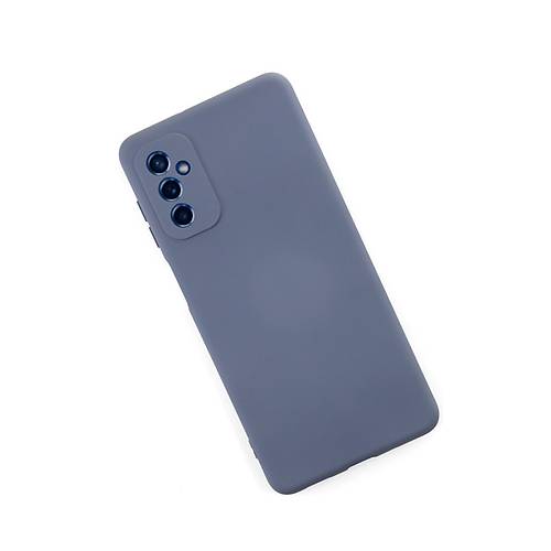 Galaxy M52 5G K�l�f Nano i�i Kadife Silikon - Gri