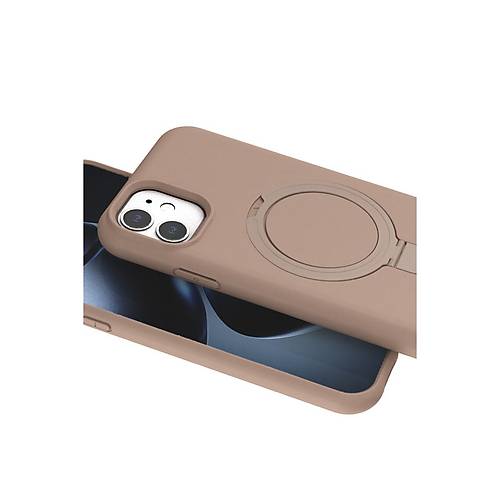 iPhone 11 Regal Magsafe Standl� Kapak - ��l Titanyum