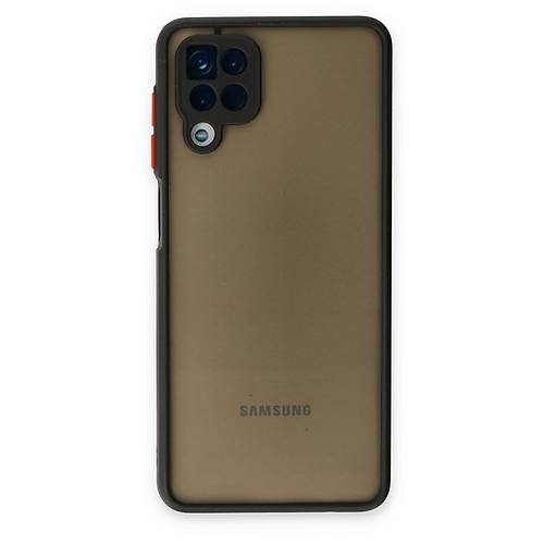 Galaxy A12 K�l�f Montreal Silikon Kapak - Siyah