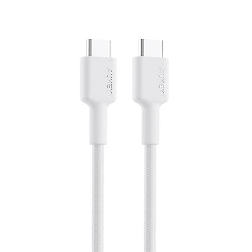 AUKEY CB-CD45-WH PD NAYLON �RG�L� TYPE-C TYPE-C �ARJ KABLOSU 0.9MT