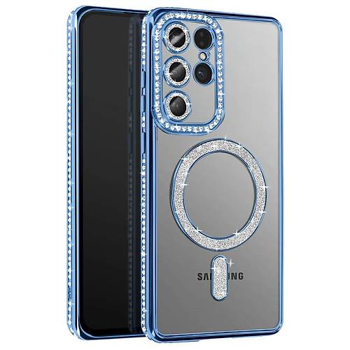 Galaxy S26 Ultra Joke Simli Magneticsafe K�l�f - Mavi