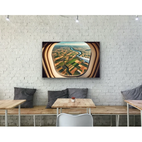 U�ak Penceresi Manzara Kanvas Tablo 100x160cm