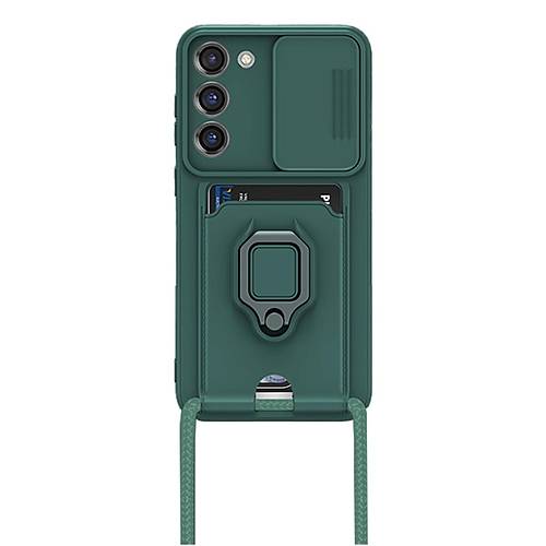 Galaxy S24 Plus K�l�f Zuma Kartvizitli Y�z�kl� Silikon - Ye�il