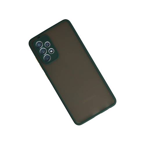 Galaxy A72 K�l�f Montreal Silikon Kapak - Koyu Ye�il
