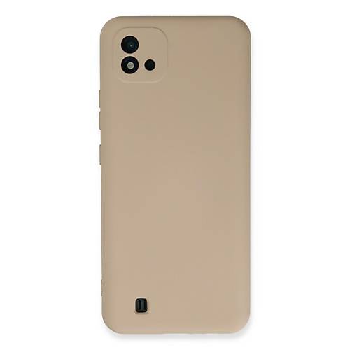 Realme C11 2021 K�l�f Nano i�i Kadife Silikon - Pudra
