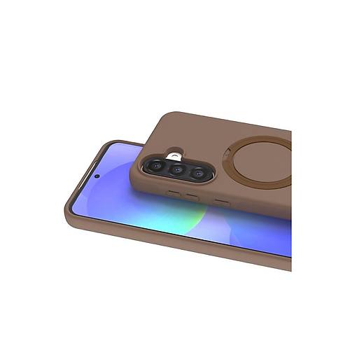Galaxy A37 5G Regal Magsafe Standl� Kapak - ��l Titanyum