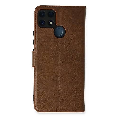 Realme C25 K�l�f Trend S Plus Kapakl� K�l�f - Taba