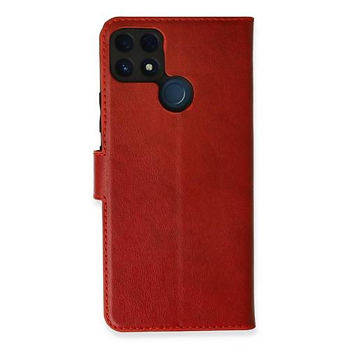 Realme C25 K�l�f Trend S Plus Kapakl� K�l�f - K�rm�z�