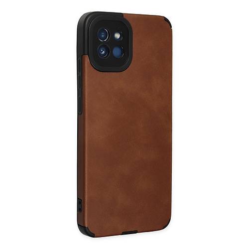 Galaxy A03 K�l�f Loop Deri Silikon - Kahverengi