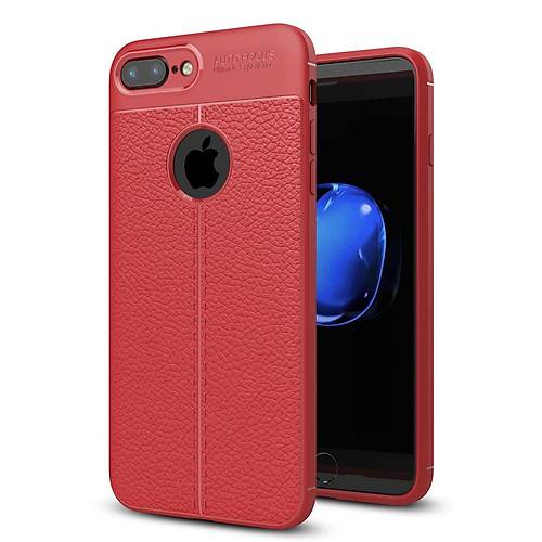 iPhone 7 Plus K�l�f Auto Focus Kapak - K�rm�z�