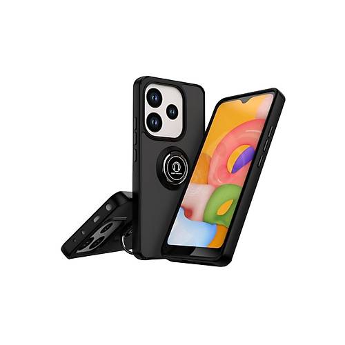 Redmi Note 14 4G Montreal Y�z�kl� Silikon Kapak - Siyah