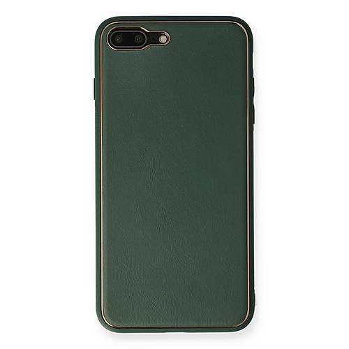 iPhone 7 Plus K�l�f Coco Deri Silikon Kapak - Ye�il